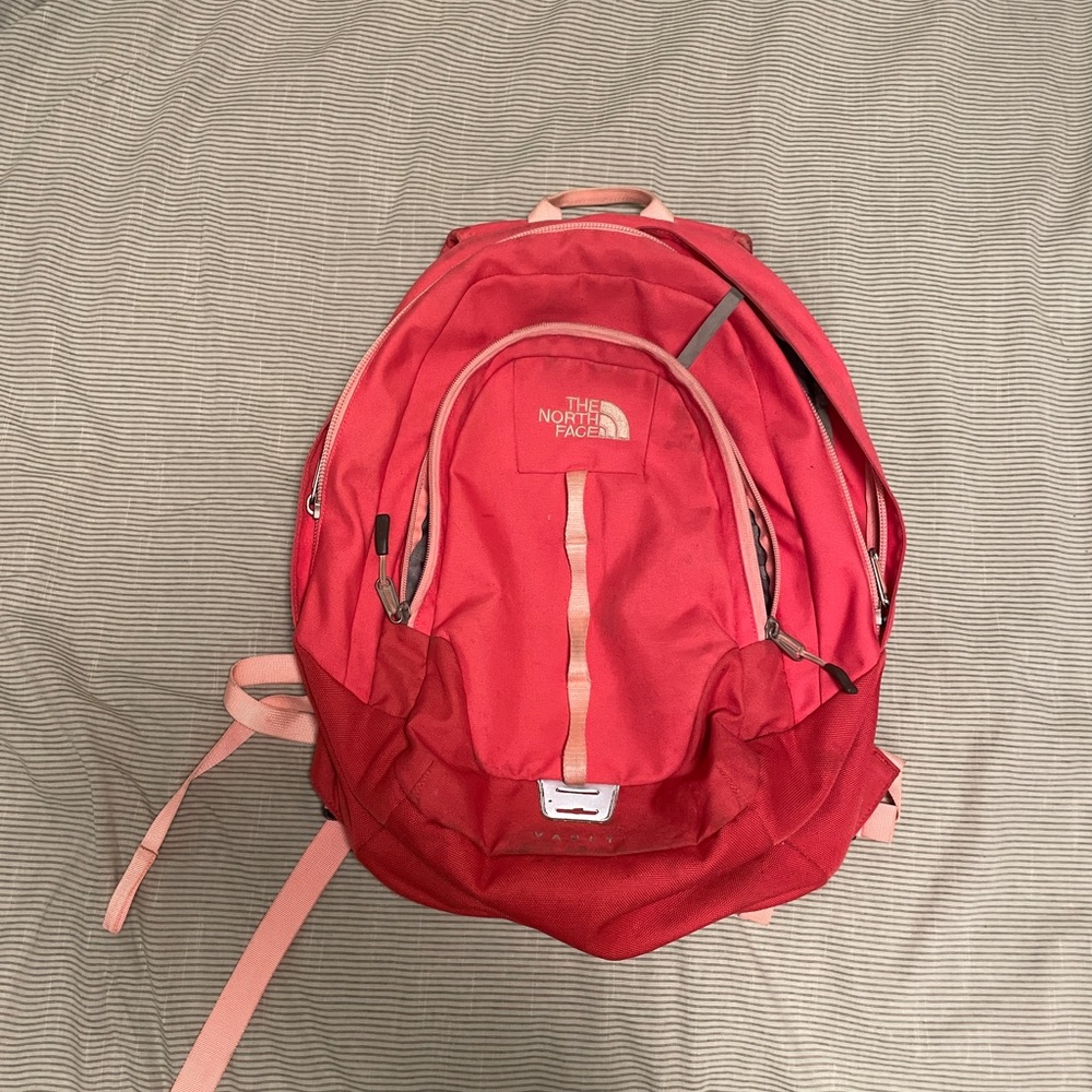 North face backpack- peach colored